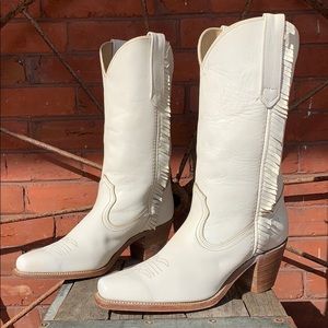 white frye booties